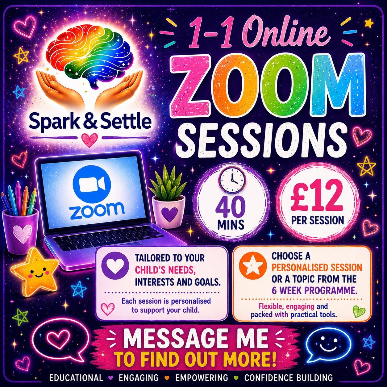 Online 1:1 Zoom Sessions